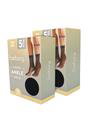 Black 10 Pack Ladies Ankle High Pop Socks 15 Denier Lightweight Sheer Socks, Image 2 of 3