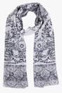 Black Vintage Floral Lightweight Scarf, Image 1 of 4