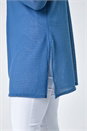 Denim Curve Textured Longline Cardigan, Image 5 of 5