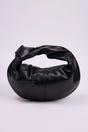 Black Oval Knot-Handle Mini Shoulder Bag, Image 1 of 3
