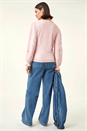Light Pink Embroidered Floral Knit Top, Image 4 of 6