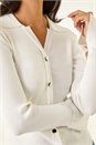 Ivory  Dusk Collared Button Jumper, Image 5 of 7