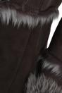 Brown 'Muna' Toscana Long Haired Shearling Jacket With Large Hood, Image 4 of 6