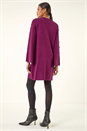 Fuchsia Buttoned Knit Dress, Image 3 of 5
