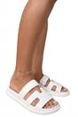 White Lucille Cut Out Open Toe Strappy Sandals, Image 2 of 8