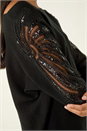 Black Sparkly Sleeve Knit Jumper, Image 5 of 5