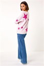 Light Pink Star Jacquard Jumper, Image 4 of 5