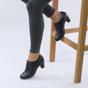 Black AJVANI Black Mid Heel Brogue Ankle Boots Shoe Boots, Image 5 of 6