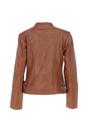 Tan Ashwood Leather Tan 'Casey' Real Leather Biker Jacket, Image 4 of 5