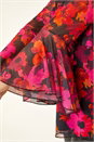 MAGENTA Curve Floral Ruffle Mesh Top, Image 5 of 5