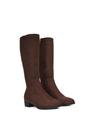 Brown ‘Anne’ Knee High Boots with Low Block Heel, Image 3 of 6