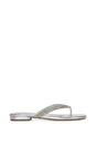 Silver XY LONDON Silver 'Blake' Flat Slip On Diamante Sandals With Thong Strap, Image 1 of 6