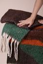 Multi Chunky Scarf With Tassels, Image 2 of 5