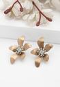 Brown AVANT-GARDE PARIS Brown Floral Stud Earrings, Image 2 of 5