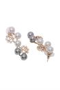 Light Pink Cascading Snowflake Earrings, Image 3 of 4