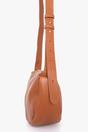 Tan Italian LeatherHalf Moon Crossbody Bag, Image 2 of 3