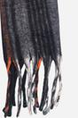 Black Tartan Tasselled Winter Scarf, Image 2 of 2