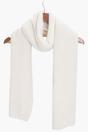 Cream Plain Wool Blend Winter Scarf, Image 2 of 4