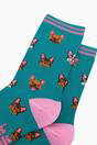 Teal French Bulldogs Bamboo Socks - Teal, Image 3 of 4