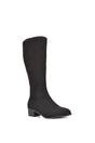 Black ‘Anne’ Knee High Boots with Low Block Heel, Image 2 of 6