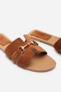 Tan Dorina Embellished Slide On Sandals, Image 5 of 6