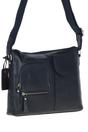 Navy Exquisite Real Leather Cross Body Bag, Image 3 of 5