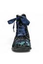 Blue Womens Gothic Ankle Heeled Boot - EMCMAO, Image 5 of 7