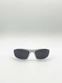 White Outdoor Racer Sunglasses with Hard Case, Image 1 of 4