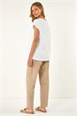 Ivory  Daffodil Print Cotton Tee, Image 3 of 5
