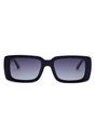 Black AVANT-GARDE PARIS Black Retro-Inspired Bold Rectangle Sunglasses, Image 2 of 7