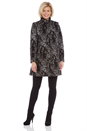 Grey Floral Jacquard Coat, Image 2 of 7