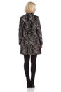 Grey Floral Jacquard Coat, Image 3 of 7