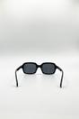 Black Bold Square Sunglasses In Black, Image 4 of 5