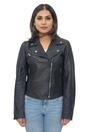 Blue Leather Brando Biker Jacket -Loughton, Image 2 of 4