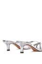 Silver XY LONDON Silver 'Tiana' Kitten Heel Sandal Mules With Toe Post, Image 6 of 6