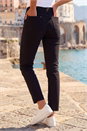 Black Corduroy Straight Stretch Jean Trouser, Image 3 of 4