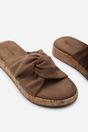 Camel Bowite Knotted Open Toe Low Wedge Sandal, Image 5 of 6