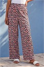 Pink Petite Floral Crinkle Trouser, Image 2 of 4