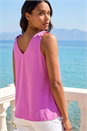 Magenta Tie Detail Strap Cami Top, Image 2 of 4