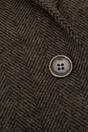 Brown Infinity Leather Brown Tweed 1920s Herringbone Brown Blazer, Image 6 of 6