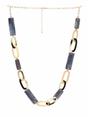 Grey Mixed Link Shell Accent Necklace, Image 2 of 3