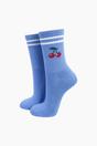 Blue Cherry Cotton Sports Socks, Image 1 of 3