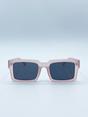 Pink Square Frame Sunglasses in Matte Pink with Black Lenses, Image 1 of 6