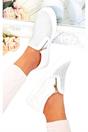 White iKrush White Leah Crystal Suede Zip Pumps Trainers, Image 2 of 6