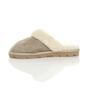 Beige Faux Fur Lined Slip On Memory Foam Mules Slippers, Image 2 of 5