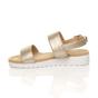 Gold AJVANI Gold Flatform Strappy Sandals, Image 3 of 6