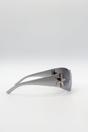 Silver Racer Sunglasses with Star Hinge Detail in Silver, Image 4 of 4