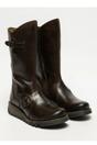 Brown Womens Mid-Calf Platform Boots-MES2913, Image 2 of 8