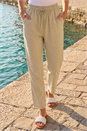 Stone Petite Elasticated Waist Trouser, Image 1 of 4