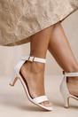 White Where's That From White 'Madrid' Mid Block Heel With Ankle Strap, Image 1 of 5